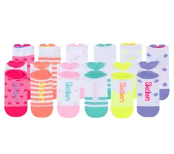 SKECHERS 6 Pack Low Cut 3D Heart Socks>Niños Calcetines|Calcetines
