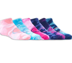 SKECHERS 6 Pack Low Cut Tie-Dye Socks>Niños Calcetines|Calcetines
