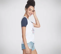 SKECHERS BOBS Apparel Run Walk V Neck Tee Shirt><noscript><img width=