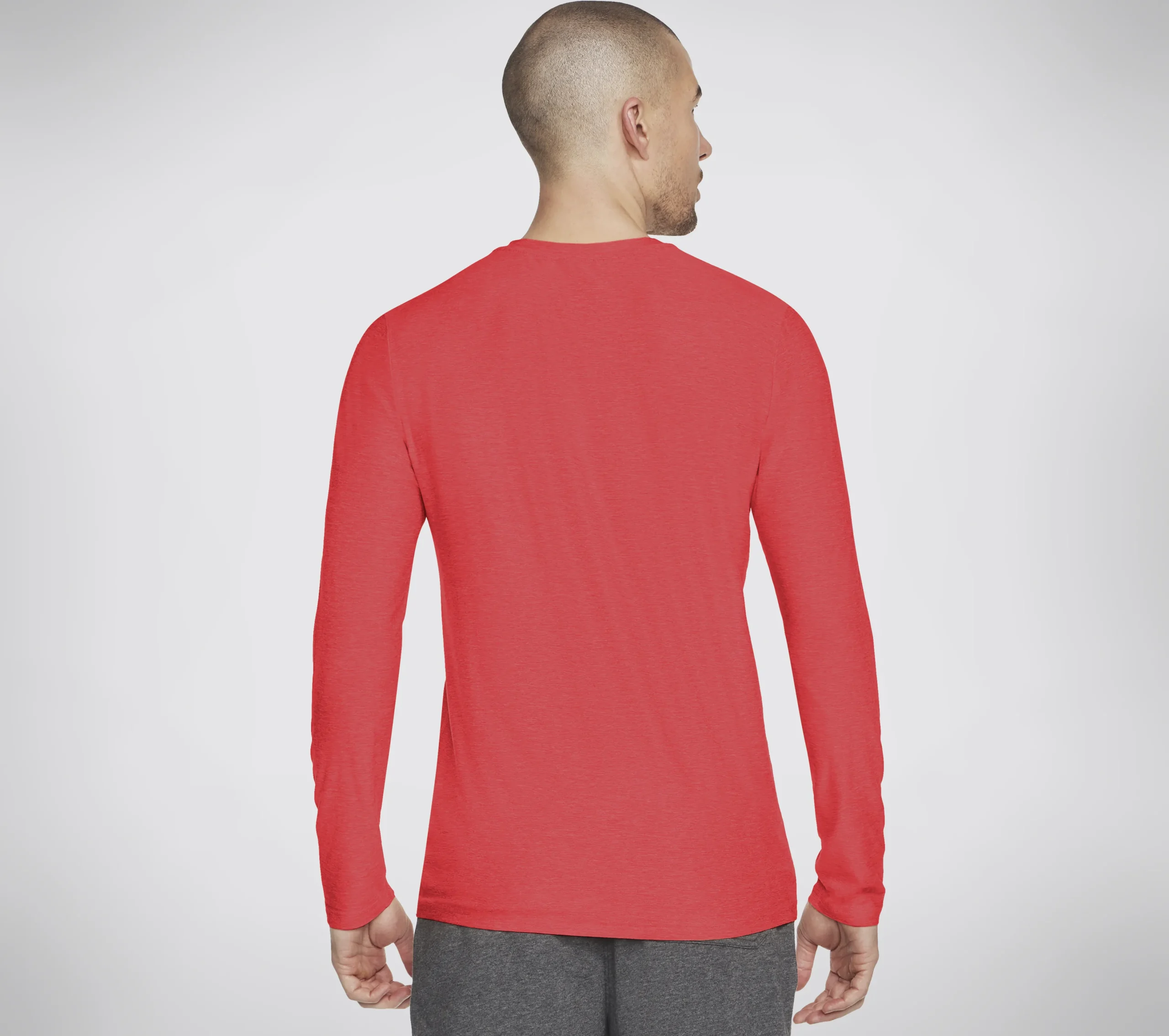 SKECHERS GO DRI All Day L/S Diamond Tee Solid>Hombre Partes De Arriba|Partes De Arriba