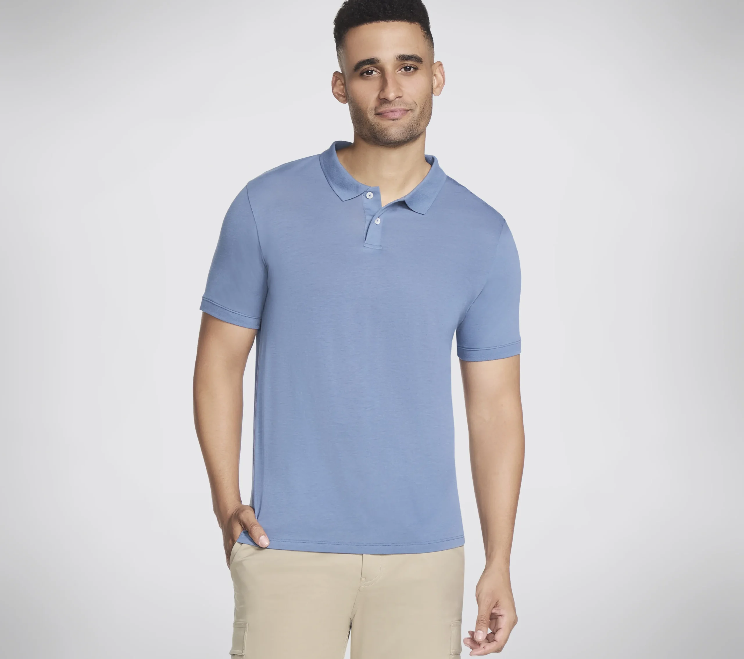 SKECHERS GO DRI Pima Signature Polo>Hombre Partes De Arriba|Partes De Arriba