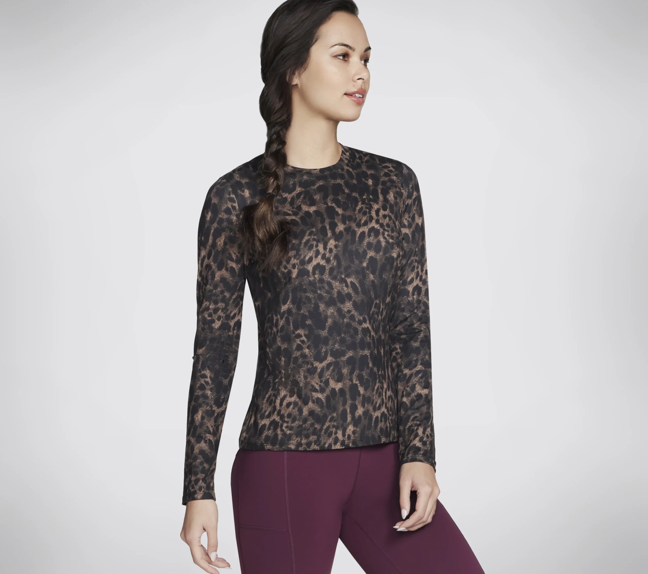 SKECHERS GO DRI Serene Cheetah Long Sleeve>Mujer Tops Y Partes De Arriba|Tops Y Partes De Arriba