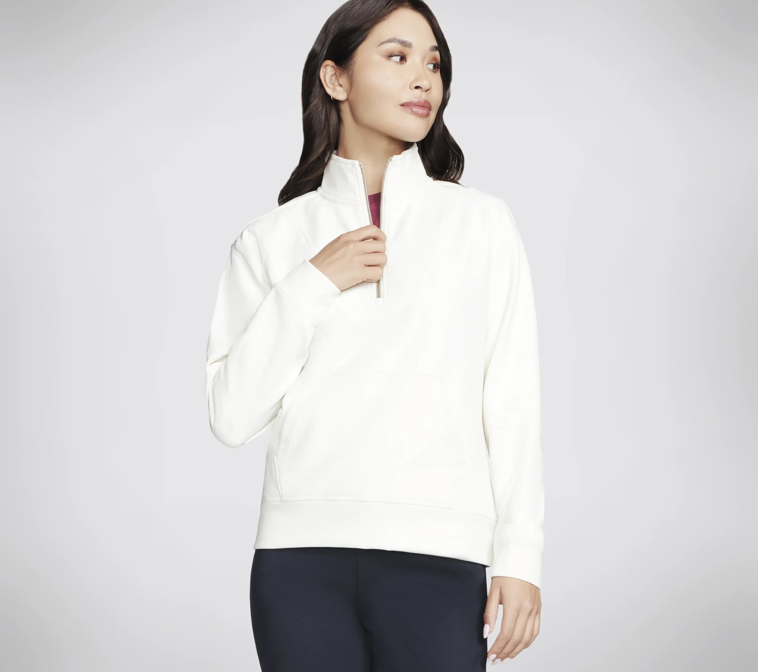 SKECHERS GO LUXE Rib 1/4 Zip>Mujer Tops Y Partes De Arriba|Tops Y Partes De Arriba