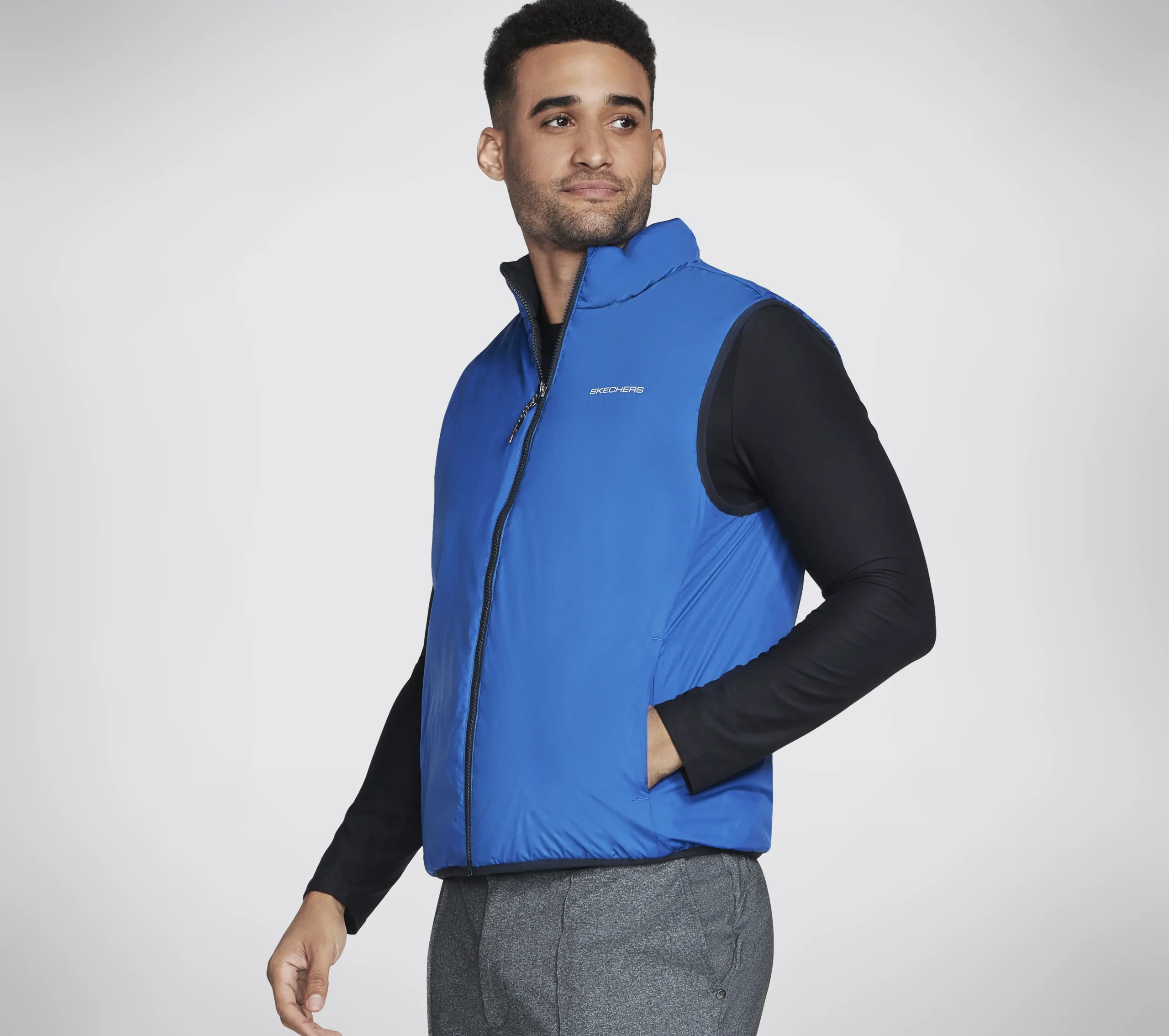 SKECHERS GO SHIELD Altitude Reversible Vest>Hombre Partes De Arriba|Partes De Arriba
