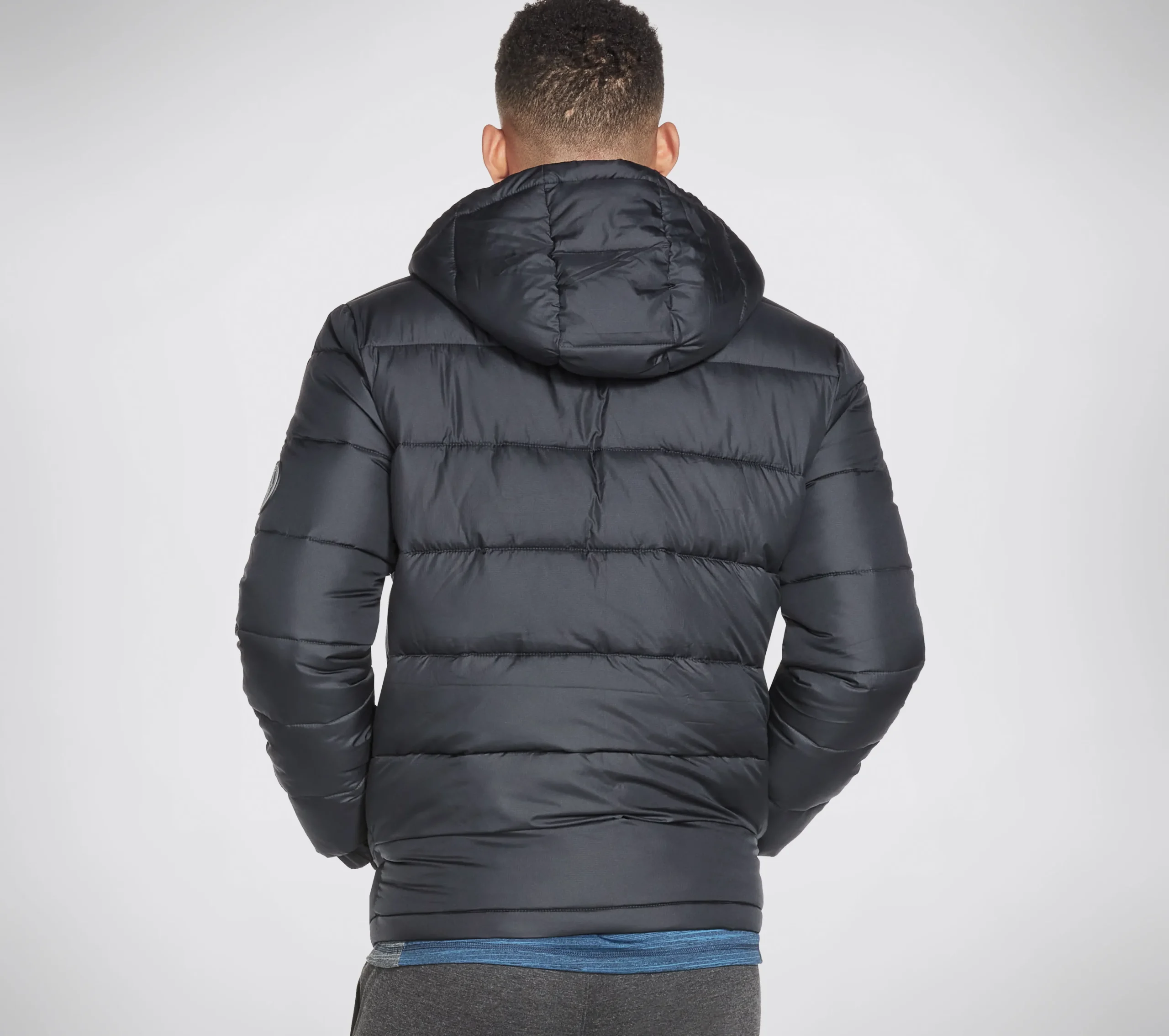 SKECHERS GO WALK Parkway Hooded Puffer>Hombre Partes De Arriba|Partes De Arriba