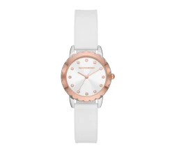 SKECHERS Scalloped Bezel White Watch>Mujer Relojes|Accesorios