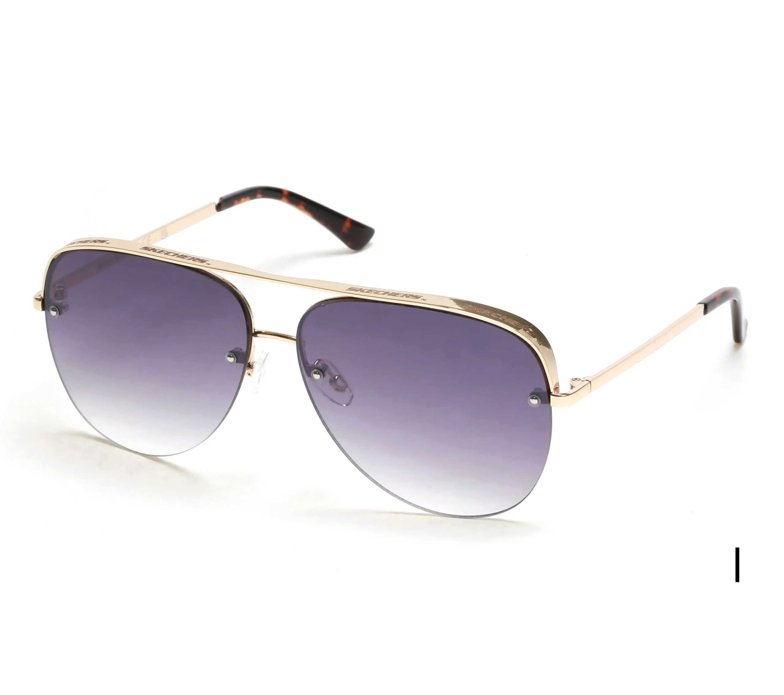 SKECHERS Semi-Rimless Metal Aviator> Gafas De Sol