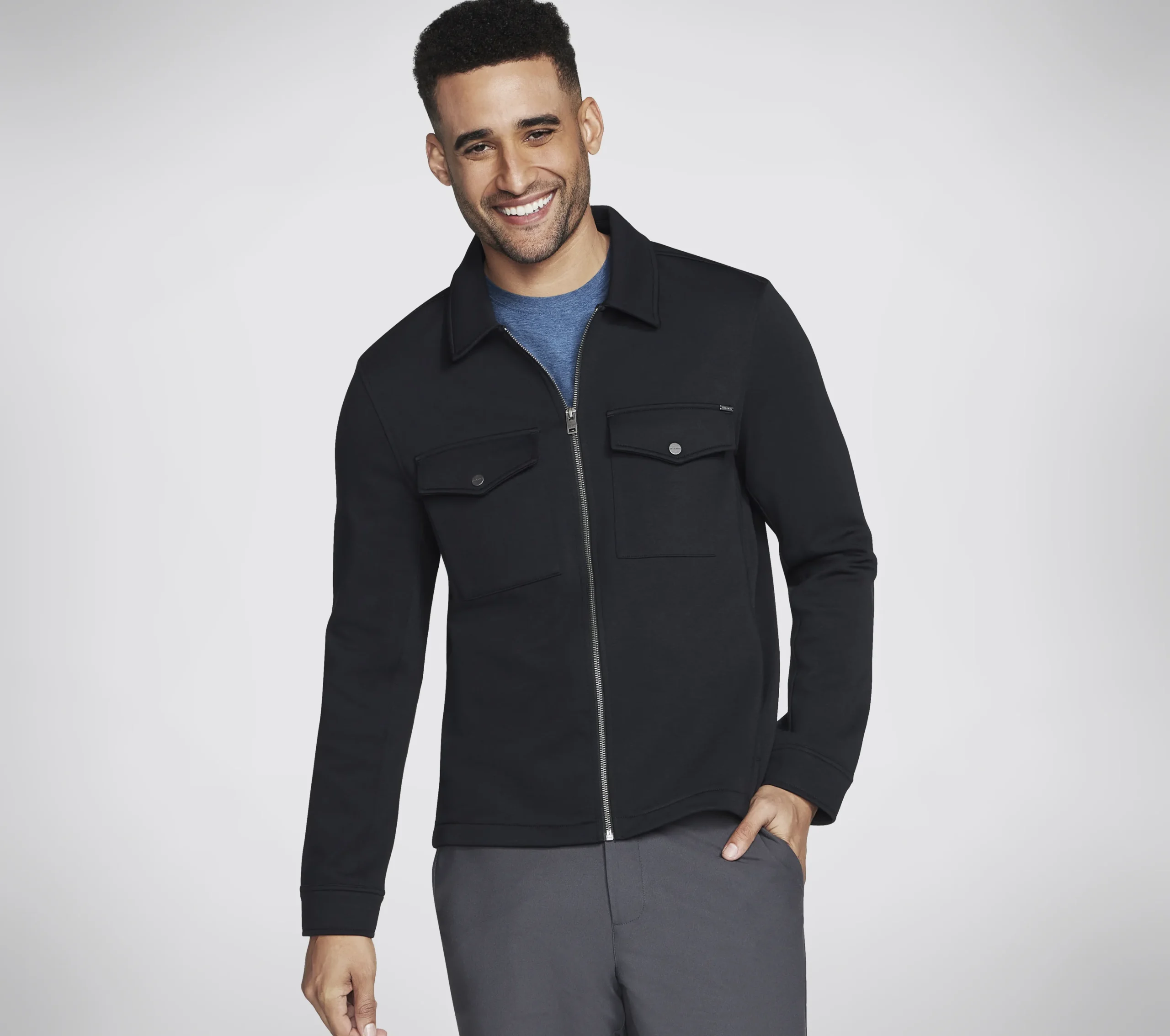 SKECHERS Skech Cloud Thermal Shacket>Hombre Partes De Arriba|Partes De Arriba