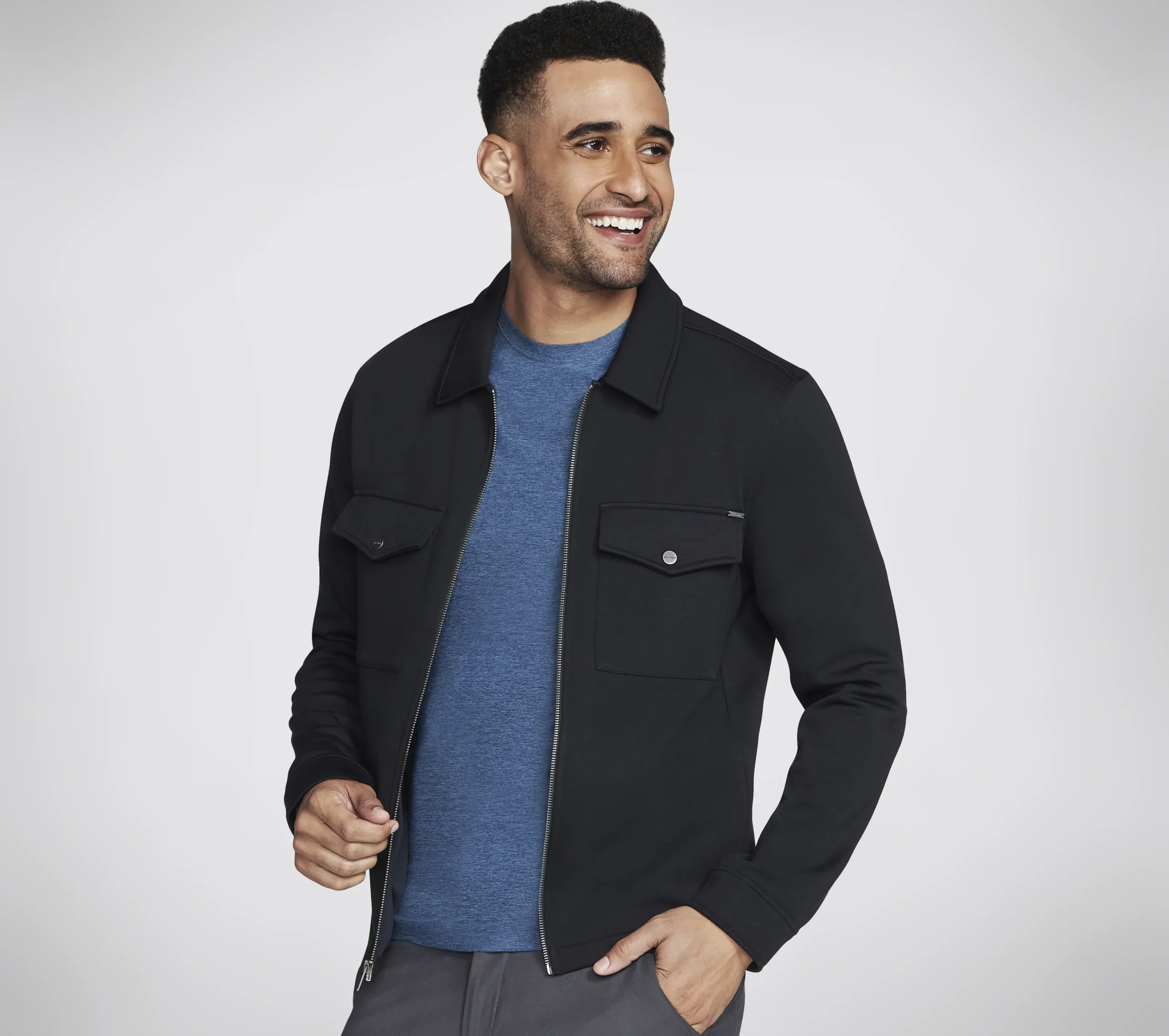 SKECHERS Skech Cloud Thermal Shacket>Hombre Partes De Arriba|Partes De Arriba