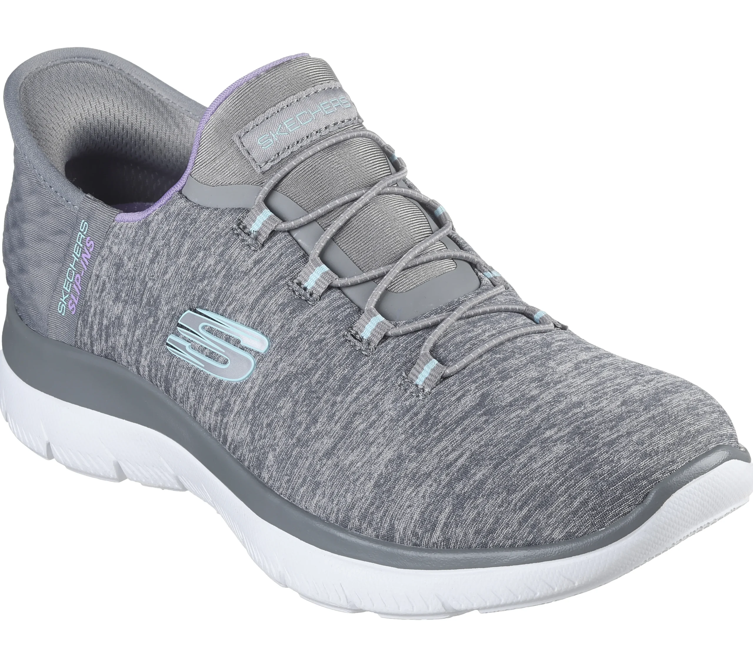 SKECHERS Slip-ins: Summits - Dazzling Haze>Mujer Sin Cordones|Hands Free Slip-Ins